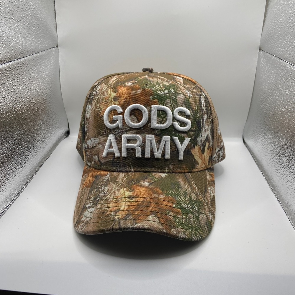 Felicity Cap Men's Multicolor Gods Army Faith Over Fear Camouflage Baseball Hat